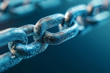 Close-up of a Metal Chain Link