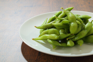 茹でた枝豆　背景画像