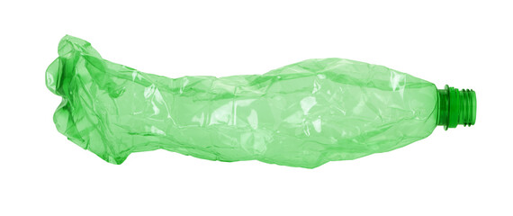 Fototapeta premium Used plastic bottle on transparent bacground