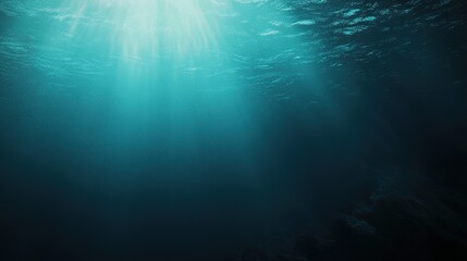 Obraz premium High-Resolution Abstract Underwater Scene with Gradient Blue Background and Soft Glow Effect