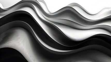 Fototapeta premium An abstract black and white pattern featuring minimalist waves and curves on a white background. High contrast, smooth lines, hd quality, modern and sleek. --ar 16:9 --v 6.0 --s 250 --style raw