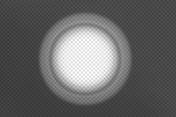 Shadow overlay spotlight effect isolated on a transparent background.