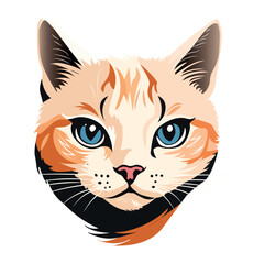 A vector logo of a sleek cat head—ideal for pet brands, merchandise, and professional use. Its clean design adds a touch of modern elegance to any project