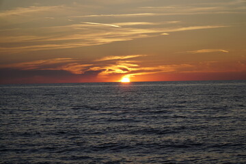 sunset in the sea