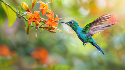 Fototapeta premium Hummingbird in Flight