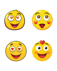 A Love emoji vector illustration