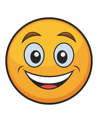 Happy emoji vector illustration