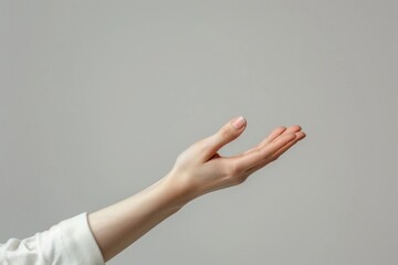 Open hand reaching out gesture