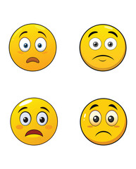 A sad emoji vector illustration