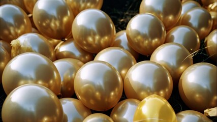 Golden balloons