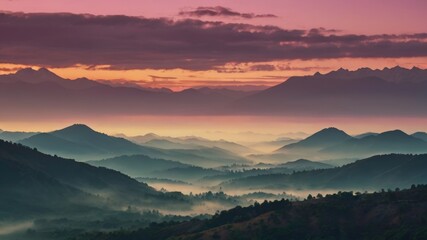 Obraz premium Sunrise in the mountains