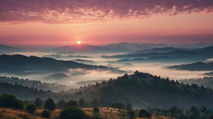 Obraz premium Sunrise in the mountains