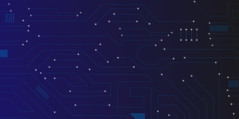 Vector technology lines circuit board futuristic technology processing background.