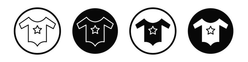 Baby grow vector icon set black filled and outlined style.