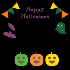 シンプルでかわいいハロウィンのフレーム