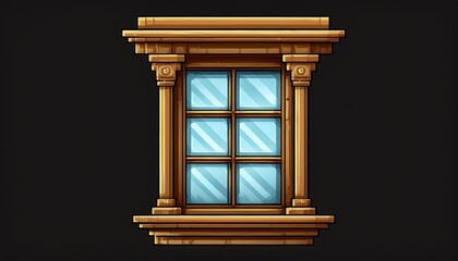 おしゃれな窓のフレームデザインのイラスト