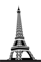 Obraz premium A vector silhouette of the Paris Las Vegas, Eiffel Tower—perfect for branding, marketing, or custom designs. Easily editable for various creative uses