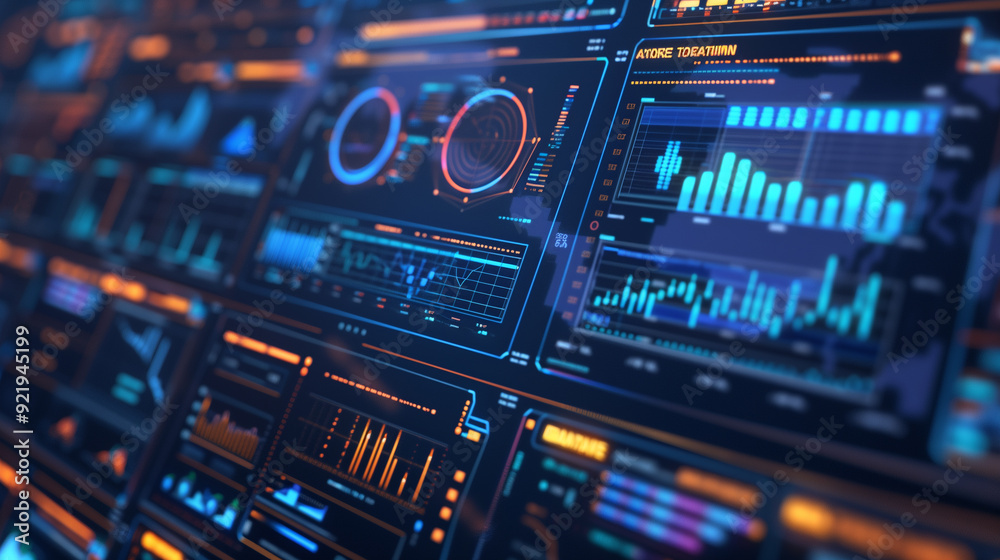 Poster complex cybersecurity analytics, including graphs, heatmaps, and threat analysis charts. use a high-
