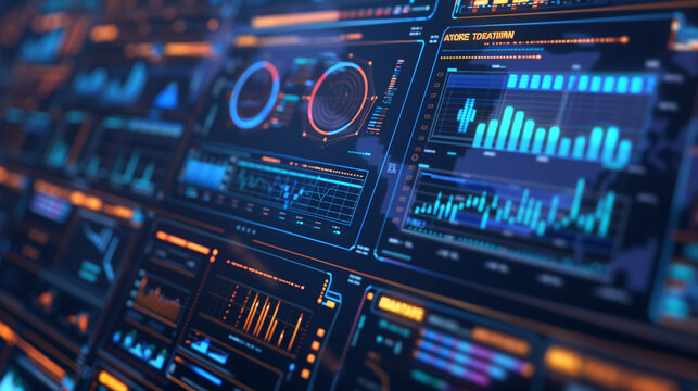 complex cybersecurity analytics, including graphs, heatmaps, and threat analysis charts. Use a high-tech interface to convey the depth of data analysis.