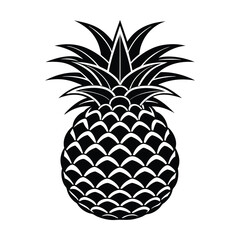 Obraz premium a silhouette of pineapple vector art illustration