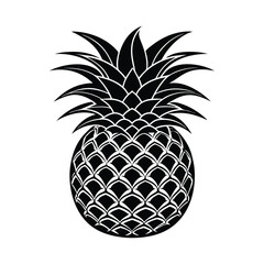 Obraz premium a silhouette of pineapple vector art illustration