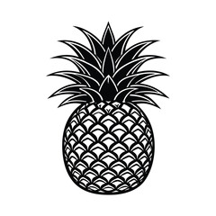 a silhouette of pineapple vector art illustration