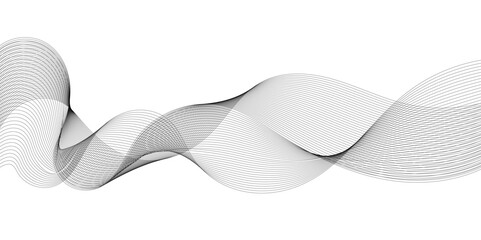 Abstract background with business and technology wave line. Thin line wavy abstract vector background. Curve wave seamless pattern.