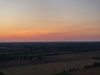Sonnenuntergang, Drohnenaufnahme, Abendrot, Landschaft, Berg