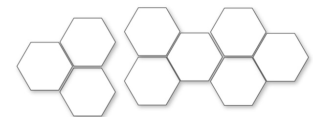 Abstract white hexagon pattern background. Abstract hexagon technology design background. Futuristic honeycomb mosaic white background. Vector Illustration. 