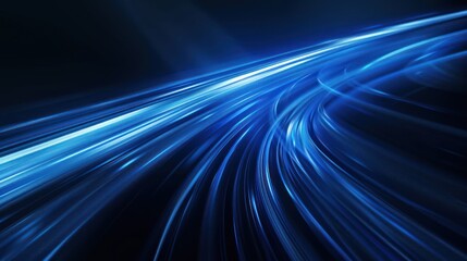 Abstract Blue Light Trails