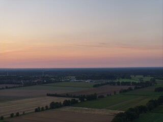 Sonnenuntergang, Drohnenaufnahme, Abendrot, Landschaft, Berg