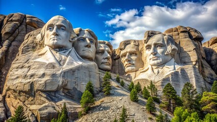 Iconic presidential monument in the Black Hills of South Dakota featuring four giant granite sculpture heads of influential American leaders in a patriotic landscape.