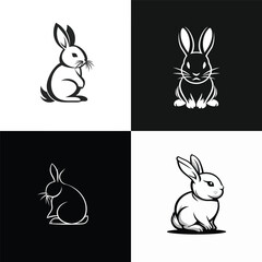 Rabbit logo design vector illustration