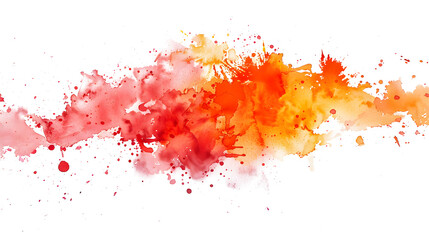 Obraz premium splash of red and orange watercolor, white background