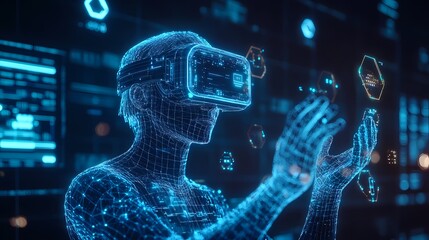 creative illustration, artificial intelligence, ai, vr, virtual reality, data