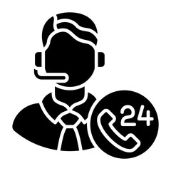 24 hours support Icon