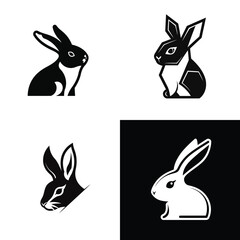 Rabbit logo design vector illustration