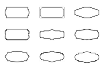A set of simple vintage style frames