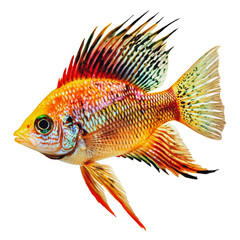 PNG Colorful tropical fish swimming in clear water