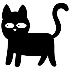 Black cat illustration
