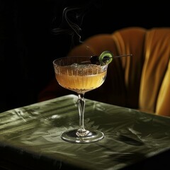 glass of wine on the table