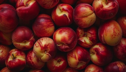 Background of ripe juicy nectarines