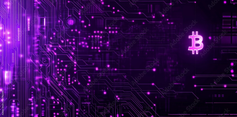 Poster a futuristic abstract background of electronic circuit technology in 2d