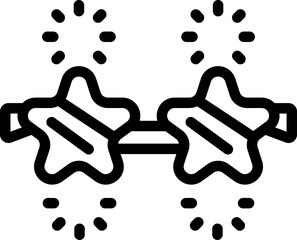 Star shaped glasses are giving a playful touch to a festive event