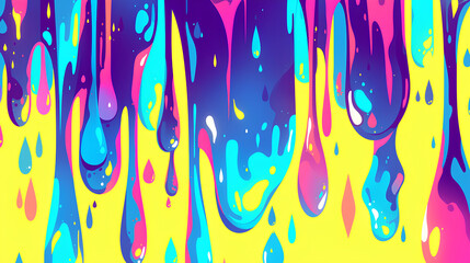 Colorful ink dripping vector background illustration