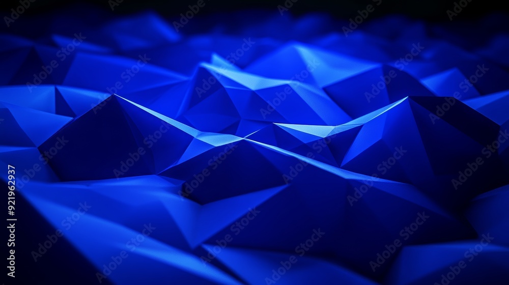 Poster a blue network structure on an abstract background. a big data visualization on a 3d model.