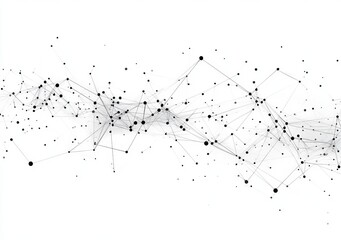 Obraz premium Dots and lines connected abstractly. Science and technology background.