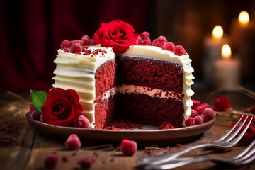 Happy valentine day cake 