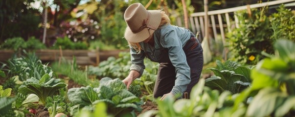 person working in the garden