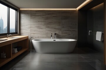 modern bathroom interior with bathroom